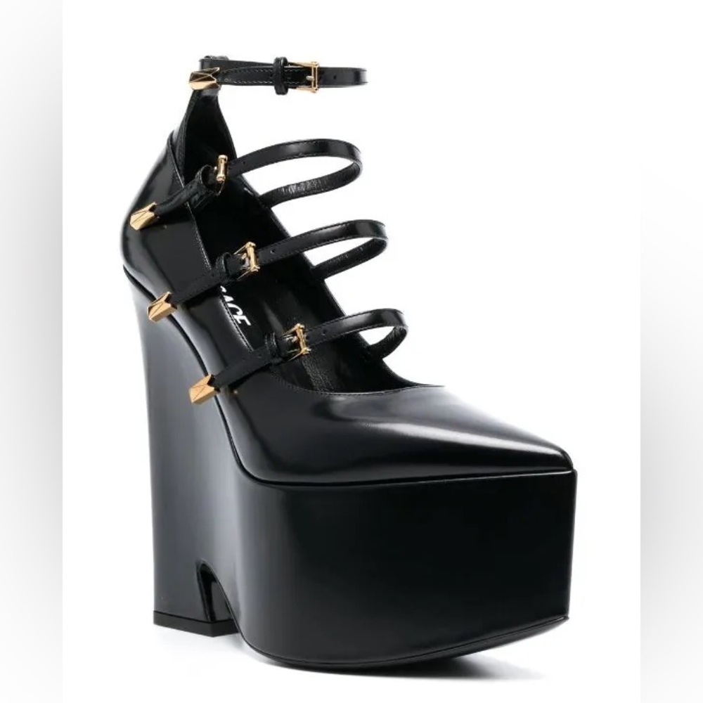Versace Tempest calf-leather platform pumps 36